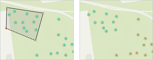 Split a multipoint feature using a polygon Split a multipoint feature using a polygon